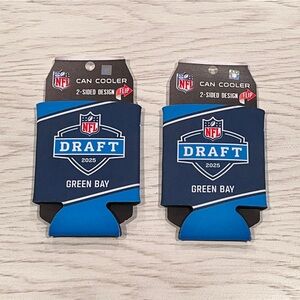 NFL DRAFT Green Bay 2025 Can Cooler Koozies - Set of Two (2)